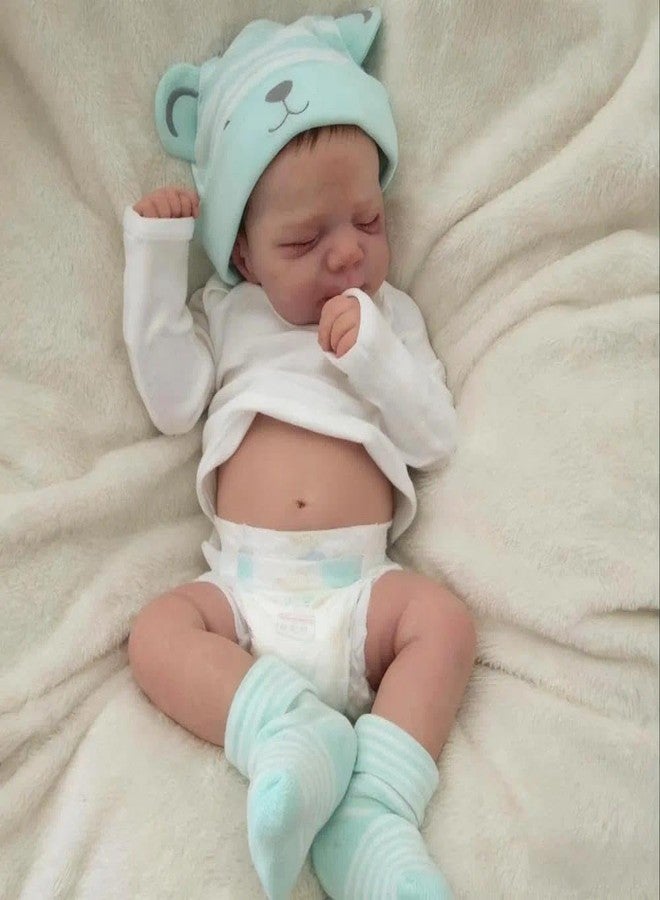 Zero Pam Realistic Reborn Baby Dolls Girls 18 Inch Soft Silicone Baby Doll Girl Smiling Newborn Girl Babies Real Looking Preemie Reborn Dolls for Girls Toys (Contemporary) - Image 2